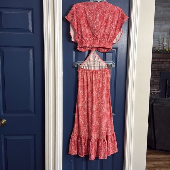 Shore Brand Cut Out Floral Maxi Dress Size S NWT - Picture 7 of 8